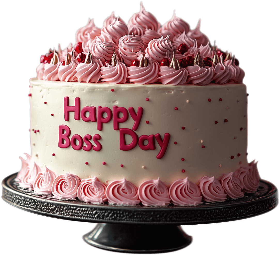 Torte mit der Aufschrift Happy Boss Day
