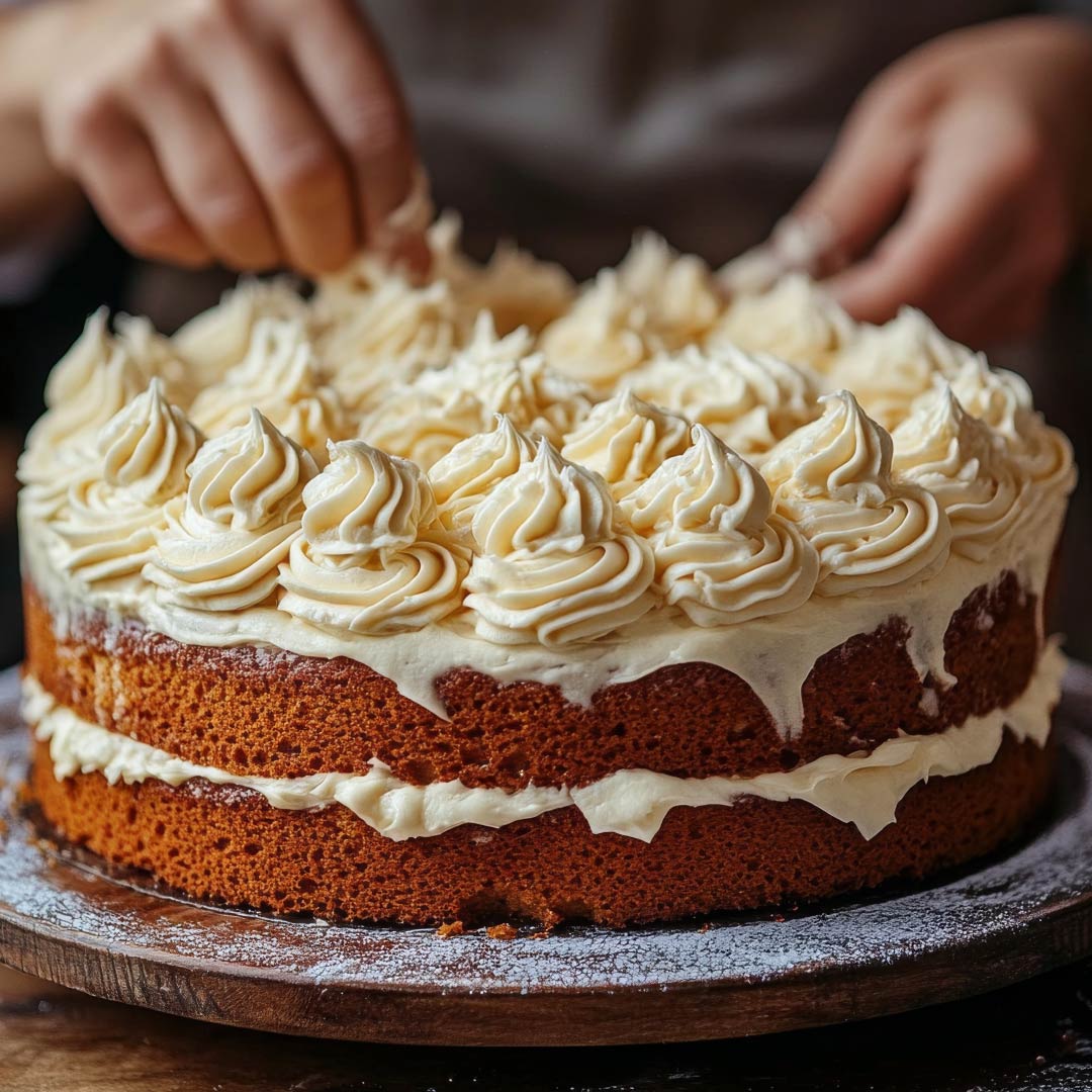 Torte wird verziert